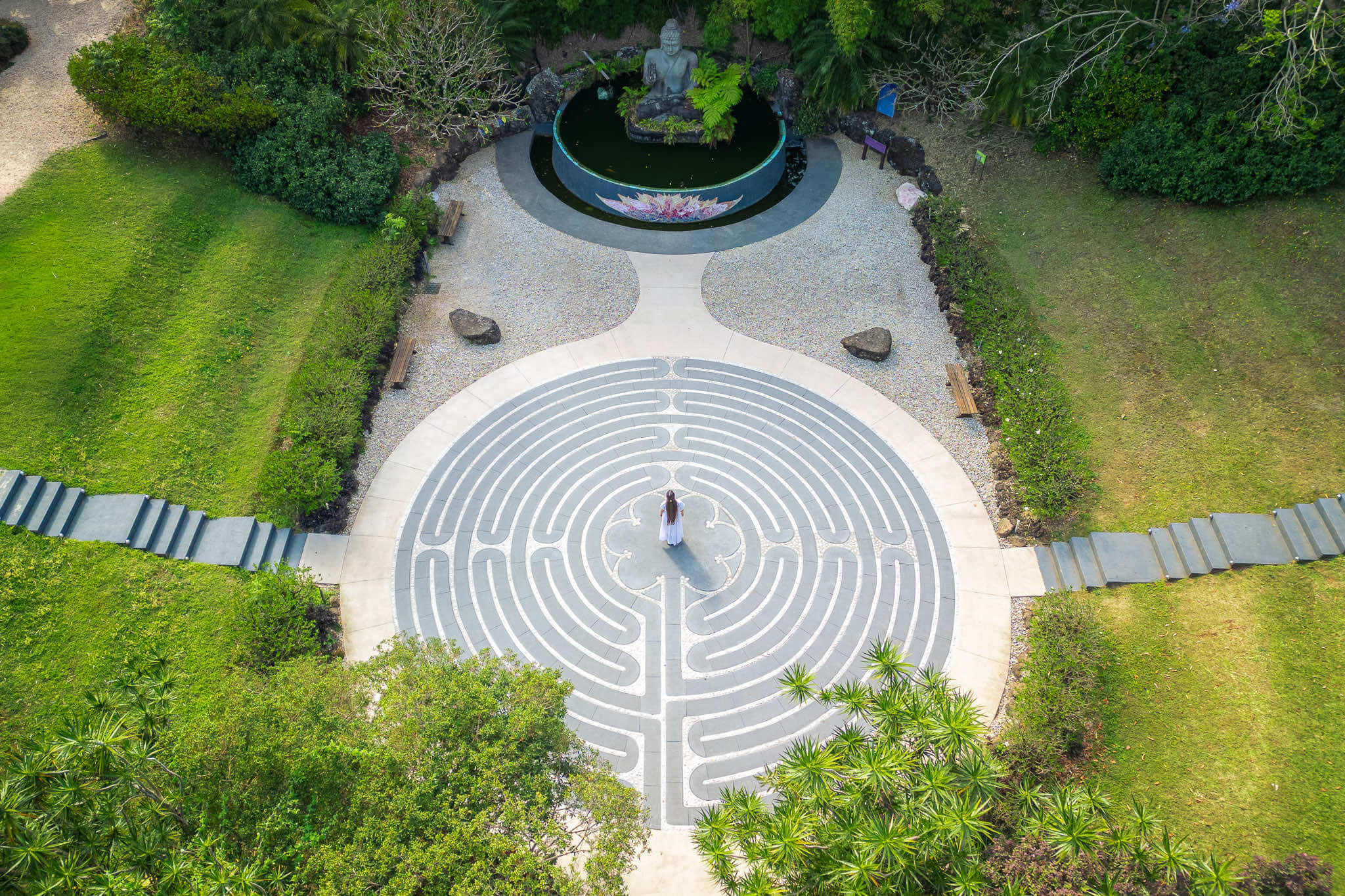 Aerial of the labyrinth
